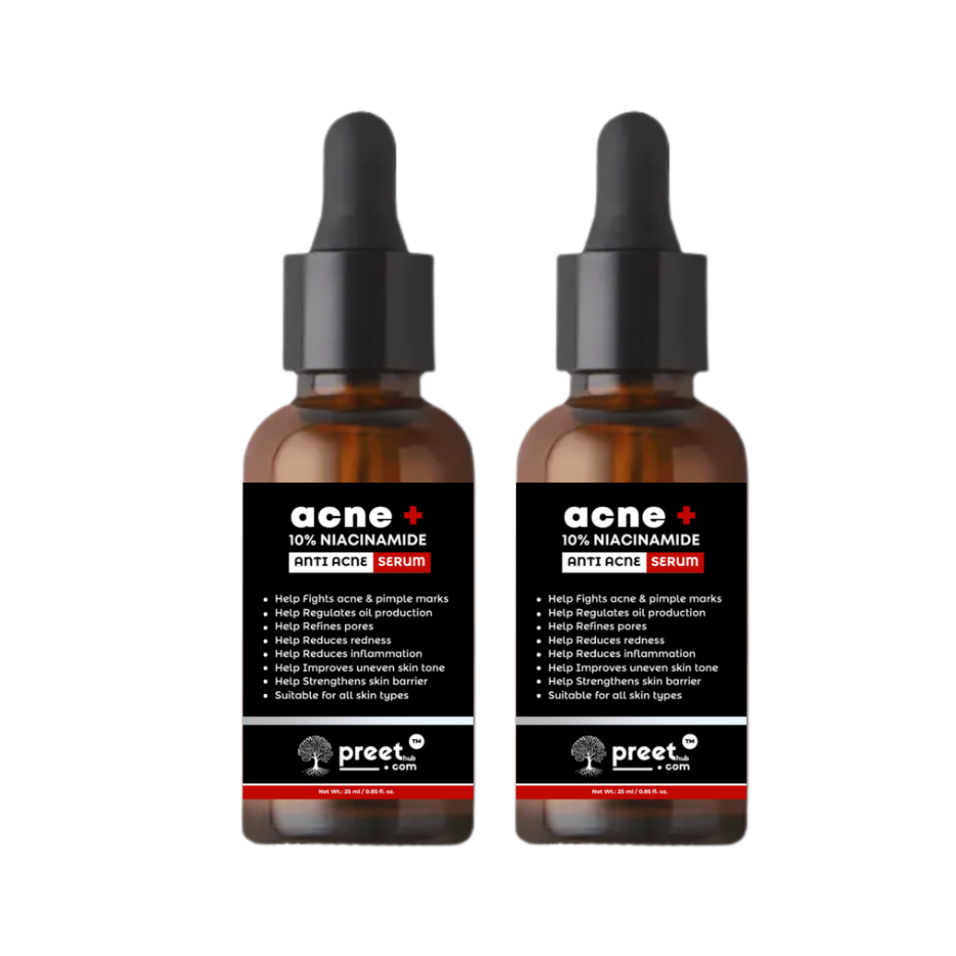 acne + 10% niacinamide anti acne serum pack of 2 shipway