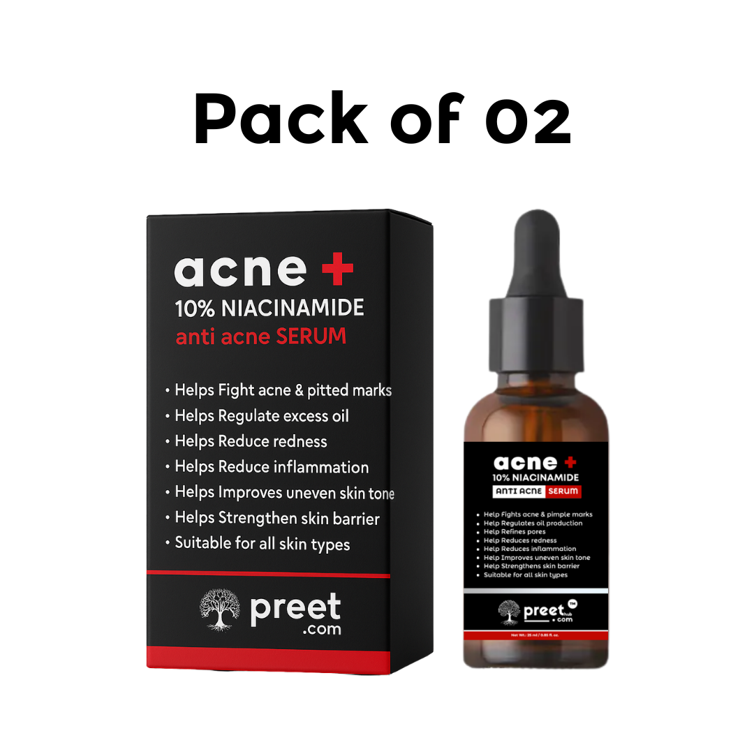Premium acne + 10% niacinamide anti acne serum pack of 2 shipway